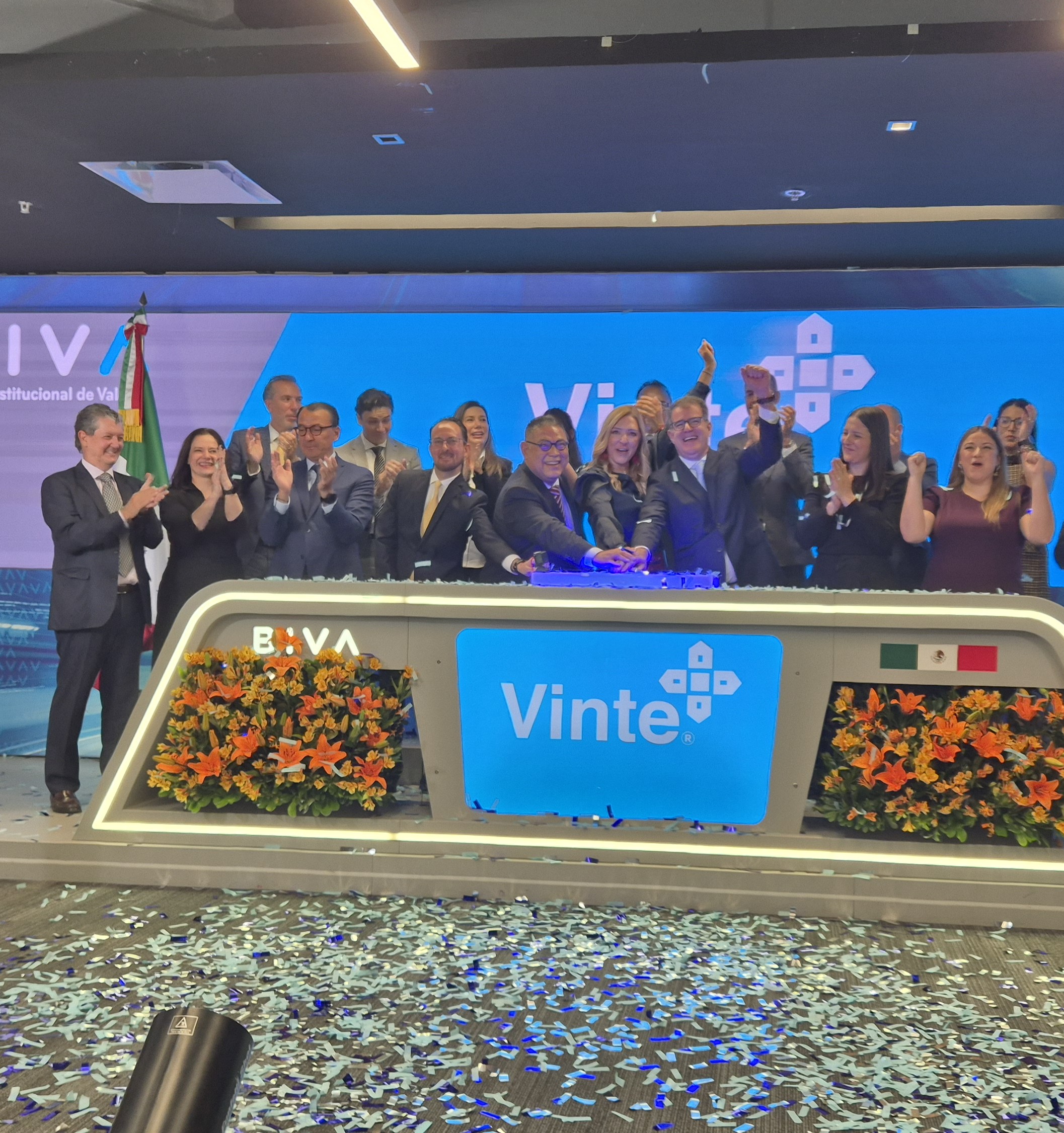 Vinte celebra colocación de bonos por 2,500 mdp BIVA