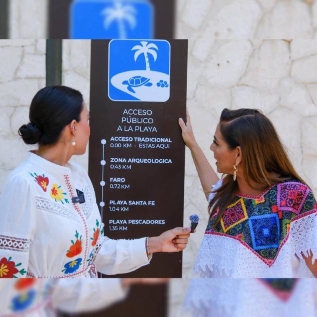 Mara Lezama destacó que esta acción reafirma que el acceso a las playas es un derecho y no un privilegio