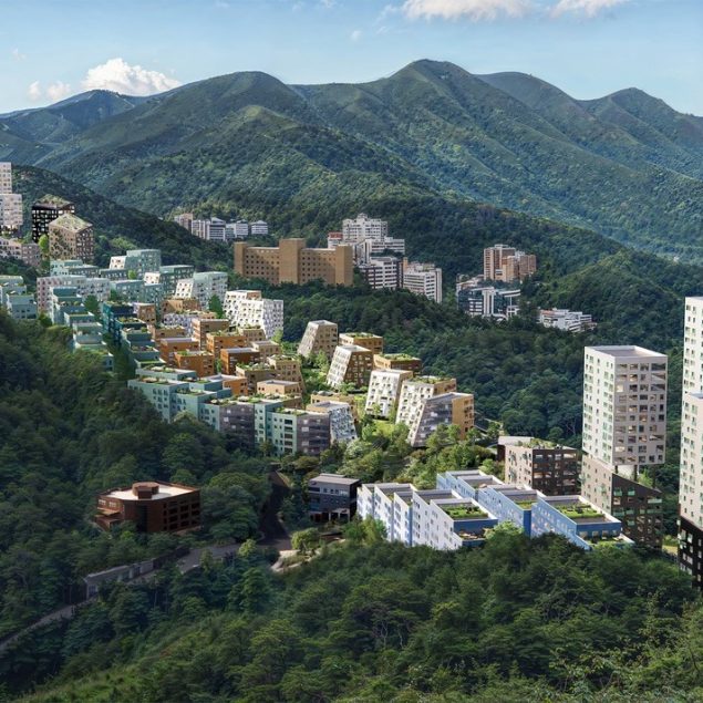 Arquitectura sostenible: OMA revitaliza una colina en Busan