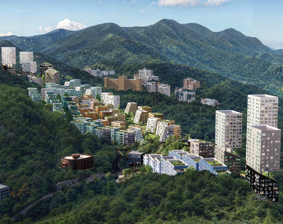 Arquitectura sostenible: OMA revitaliza una colina en Busan