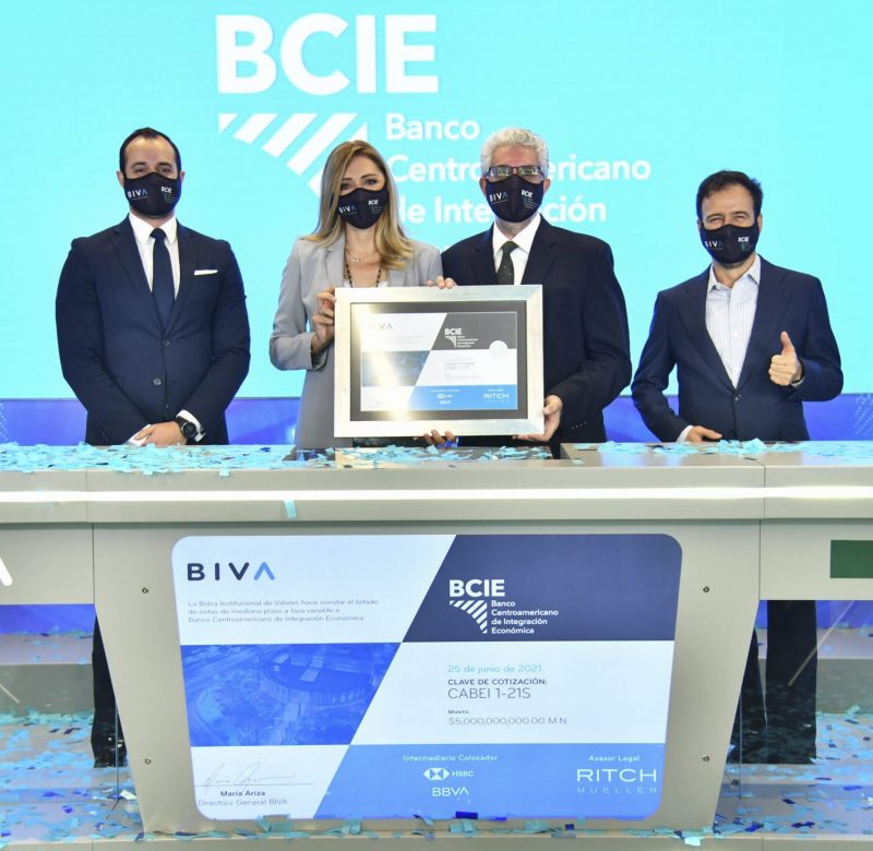 BCIE emite en BIVA el primer bono social de recuperación por Covid-19