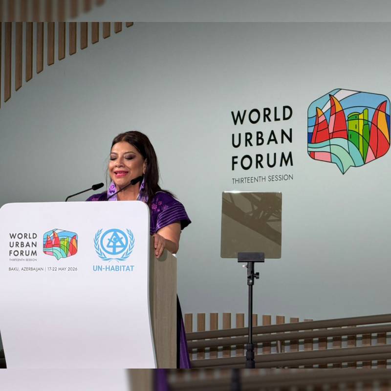 Clara Brugada recibió la estafeta del Foro Urbano Mundial 2028 y planteó debates sobre vivienda, crisis climática, desigualdad urbana