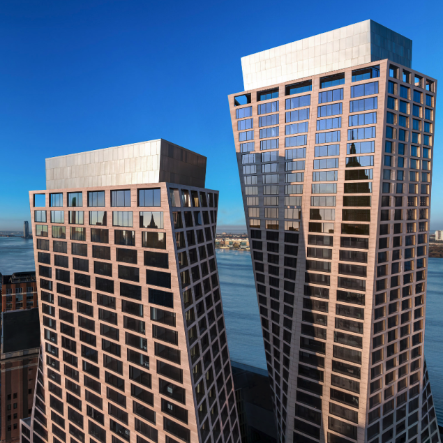 BIG diseña One High Line, dos torres retorcidas en Nueva York