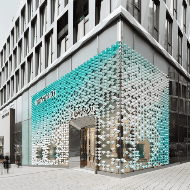 MVRDV diseña fachada de diamantes para Tiffany & Co.