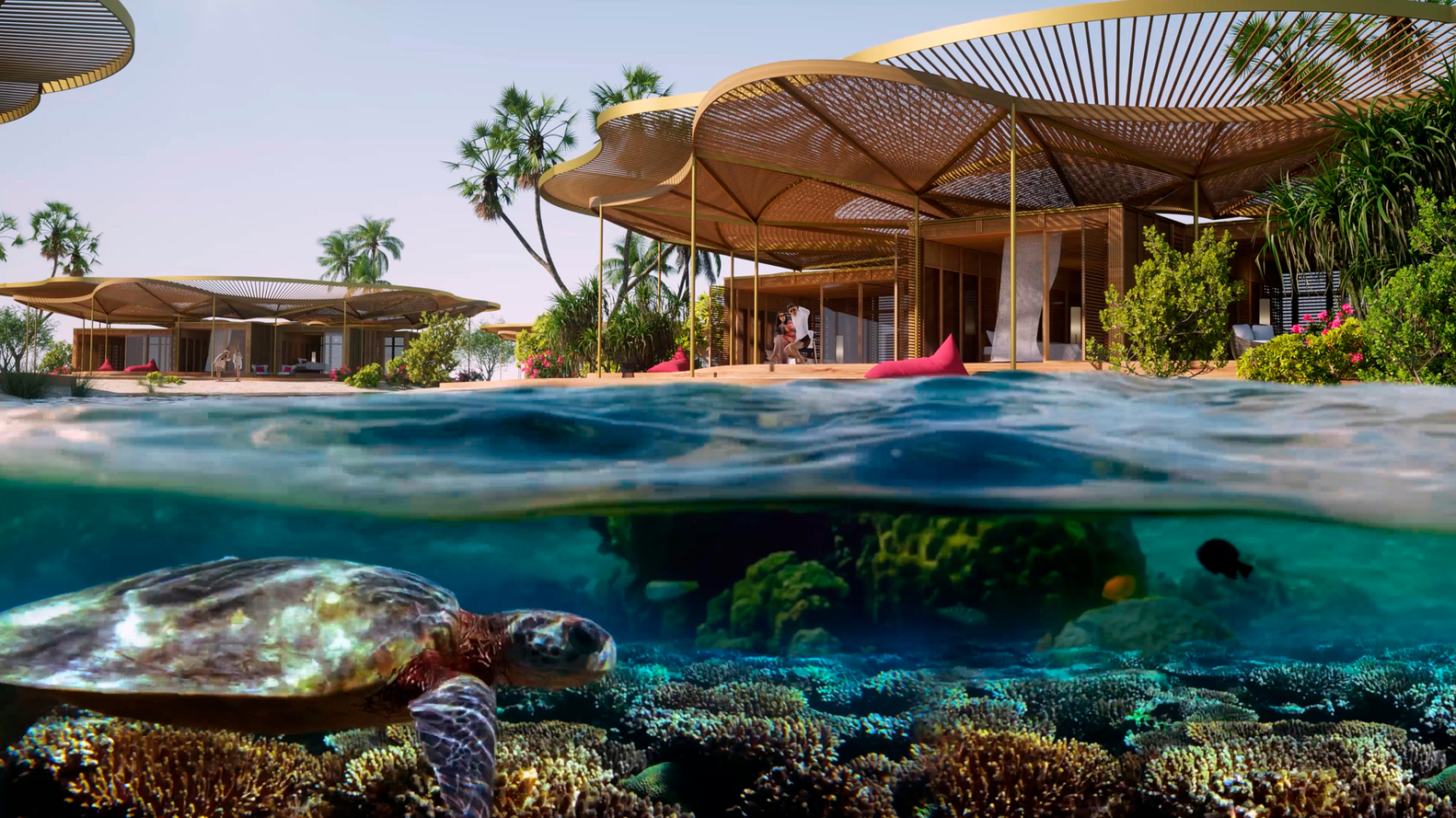 Foster + Partners diseña Coral Bloom, proyecto turístico en el Mar Rojo - Coral bloom 1