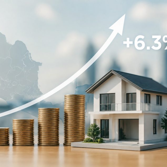 El precio de la vivienda sube 6.3 por ciento