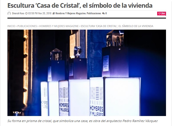 A 100 años del natalicio de Pedro Ramírez Vázquez - Escultura Casa de Cristal Nota