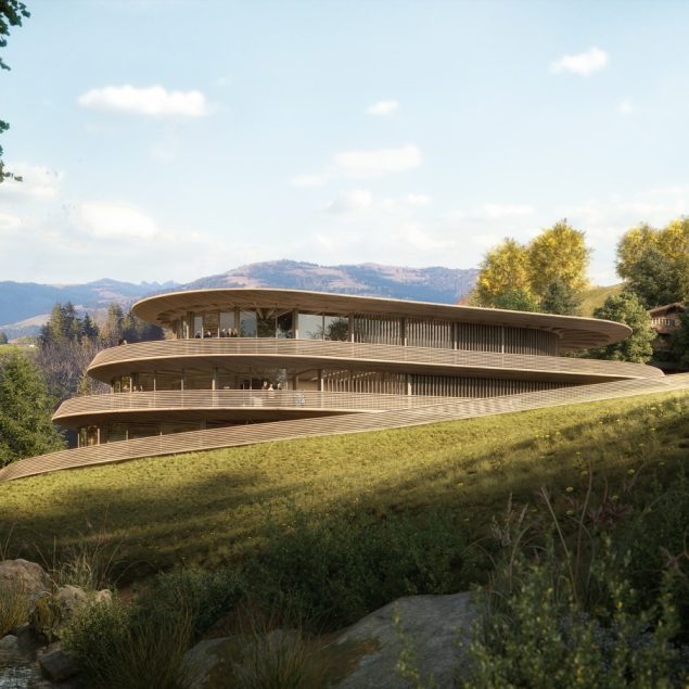 Foster + Partners diseña proyecto residencial de madera en Suiza