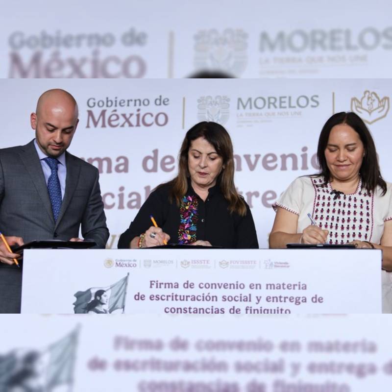 Fovissste facilitará la escrituración y cancelación de hipotecas sin costo; además, construirá 3,000 viviendas para trabajadores en Morelos