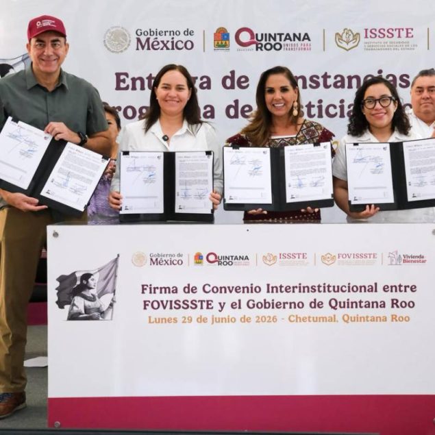El convenio permitirá a Fovissste simplificar los trámites de escrituración y fortalecer la seguridad jurídica del patrimonio