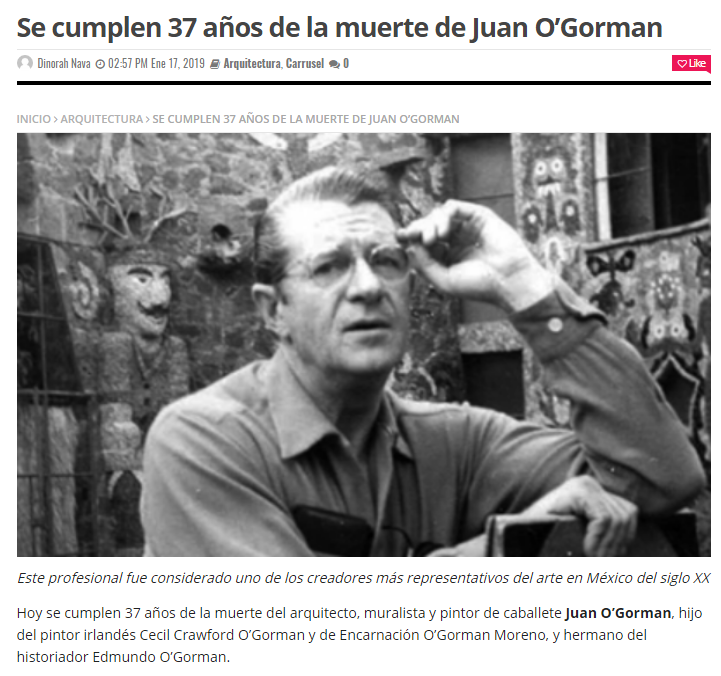 Juan O’Gorman, el arquitecto que dejó un gran legado a la UNAM - Juan OGorman 1