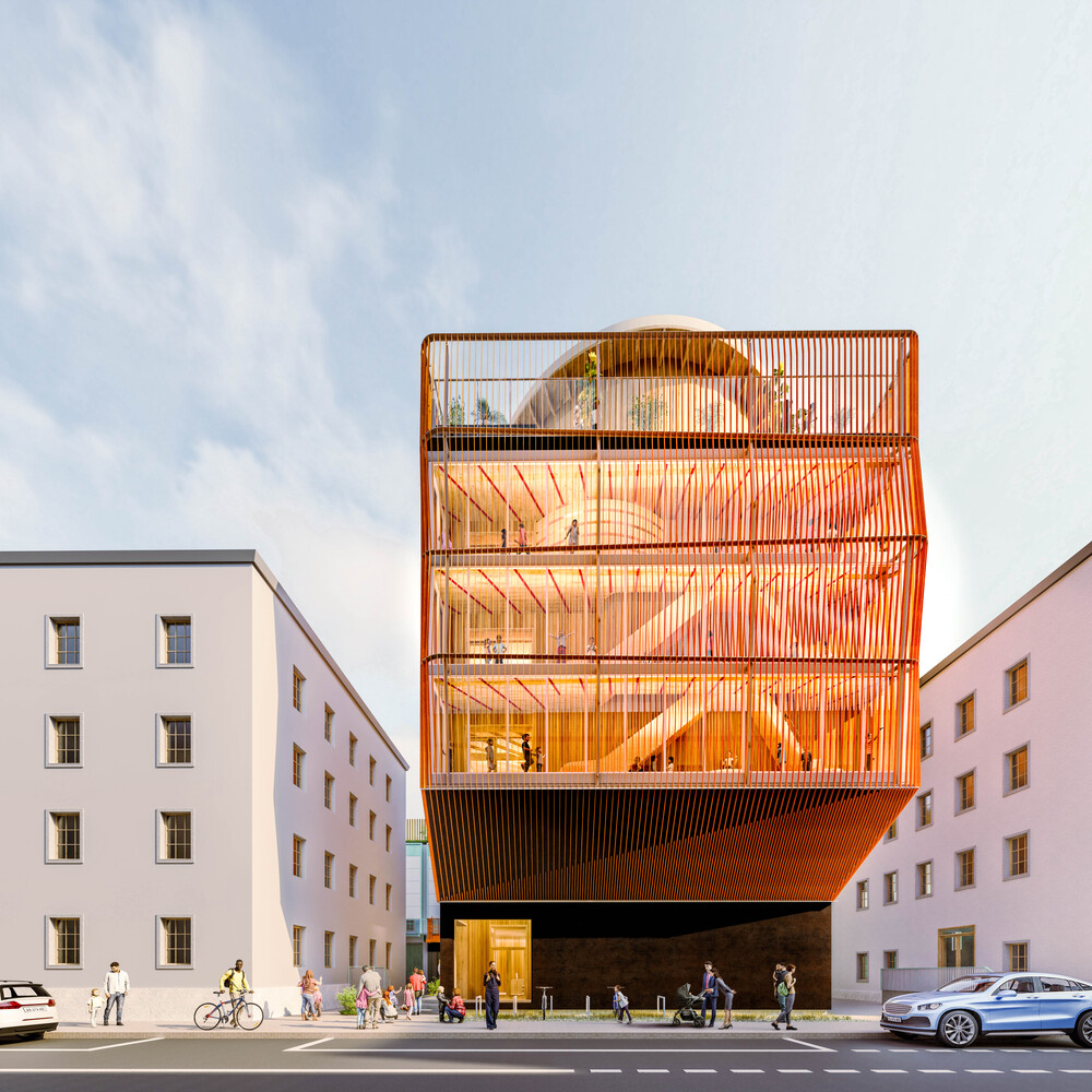 Kéré Architecture diseña guardería de 5 niveles en Alemania