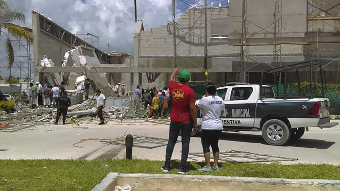 Colapsa obra en Puerto Morelos, Quintana Roo - Puerto Morelos