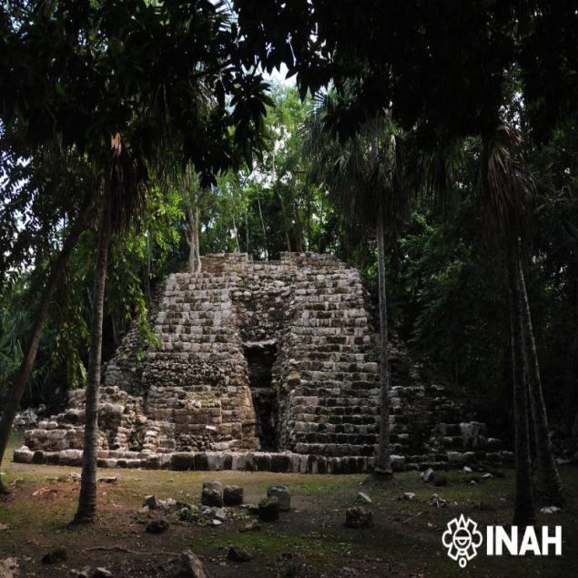 Realiza INAH rescate arqueológico de Oxtankah, Quintana Roo