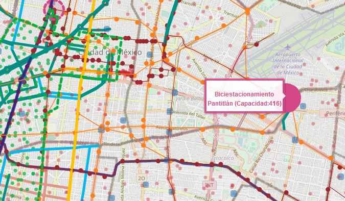 ¿Qué se puede encontrar en el mapa ciclista de la CDMX? - mapa ciclista 2 biciestaciones