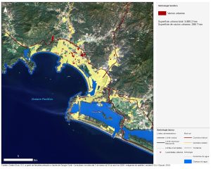 Fuente: Centro Eure, SC. a partir de fotointerpretación a través de Google Earth. Consultado los días del 3 de marzo al 24 de abril de 2020. Imágenes de satélite Landsat 8 OLI 15/píxel, 2019.