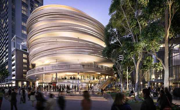 Diseña Kengo Kuma impactante edificio en Syndey - the darling exchange civic building kengo kuma sydney australia dezeen 936 2