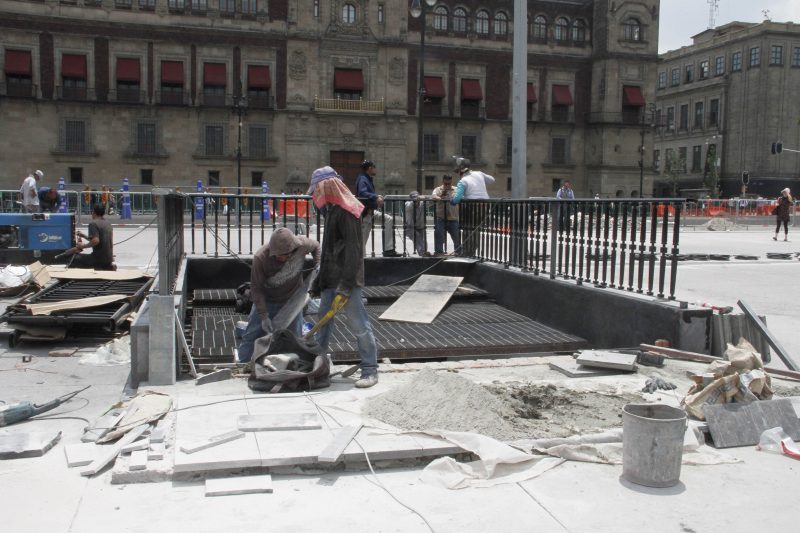 Obras de renovación del Zócalo llegan al 99% de avance